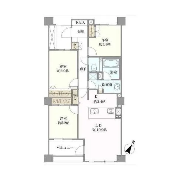 ルフォン中野上鷺宮壱番館 間取図