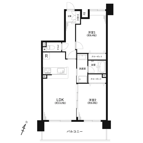 ダイアパレス聖蹟桜ヶ丘 間取図