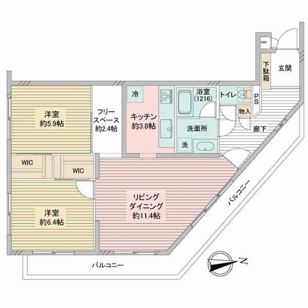 ゾンネンハイム方南町 間取図