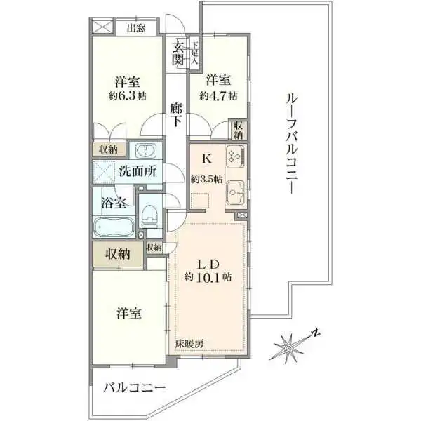 グランヒルズ小竹向原 間取図