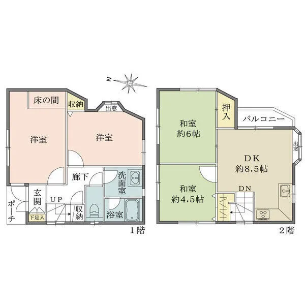 足立区江北２丁目 間取図