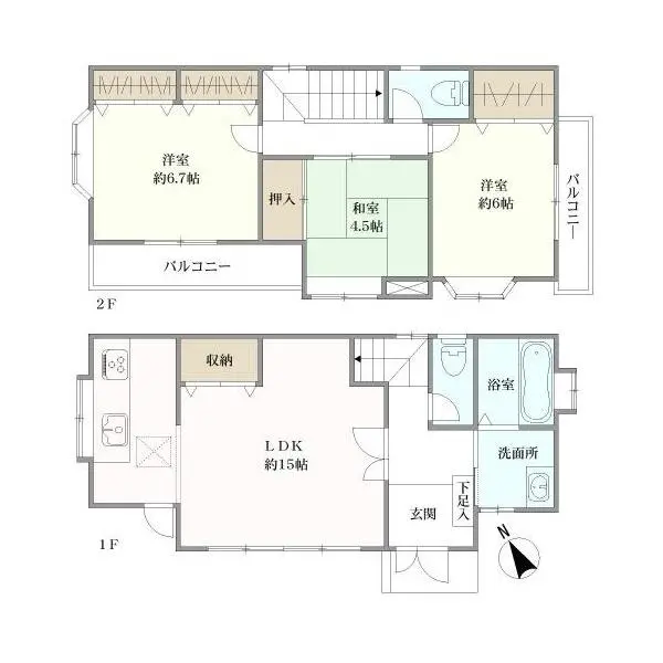 横浜市港南区野庭町 間取図