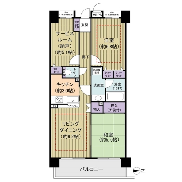 ライオンズガーデン久地 間取図