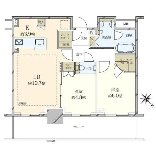 プラウドタワー平井 間取図