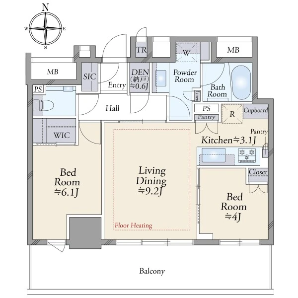 Ｂｒｉｌｌｉａ　Ｔｏｗｅｒ　池袋　Ｗｅｓｔ 間取図