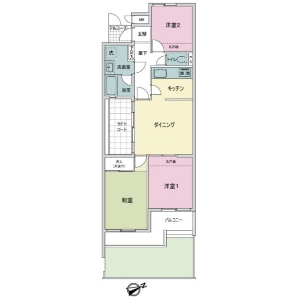 ライオンズマンション調布台 間取図