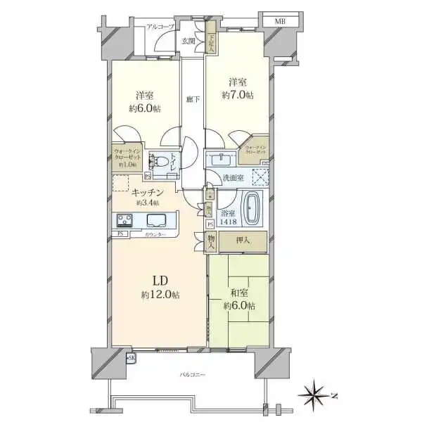 常盤台ガーデンソサエティ 間取図
