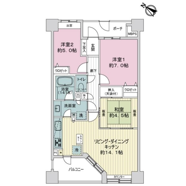 ライオンズステージ横濱キャナルスクエア 間取図