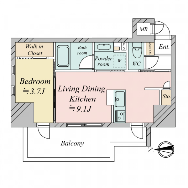 ソルティア天神橋一丁目 間取図