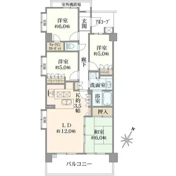 リーデンススクエアつきみ野ソレイユコート 間取図