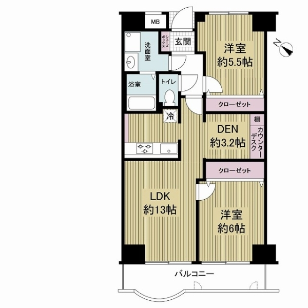 朝日プラザ長堀西 間取図