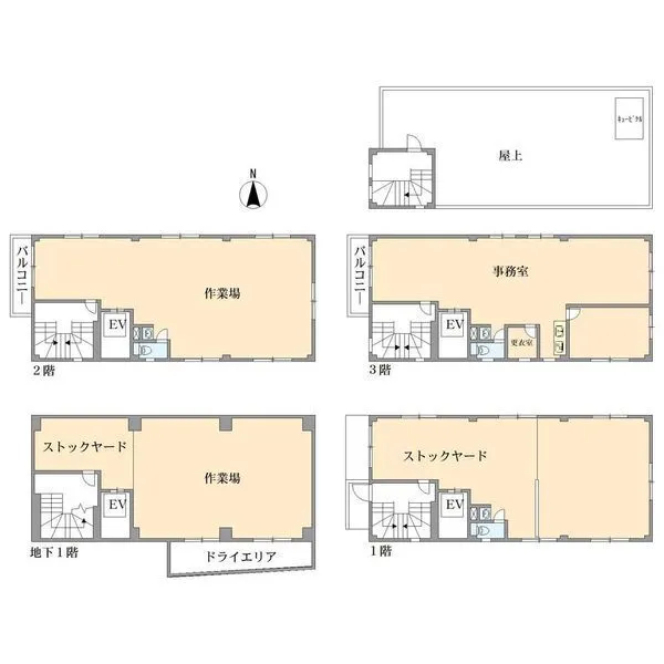 板橋区熊野町　事務所・作業所 間取図(平面図)