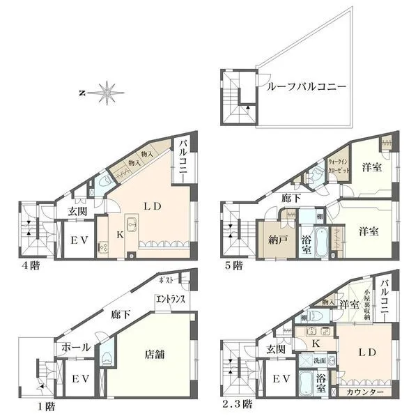 牛込フラット 間取図
