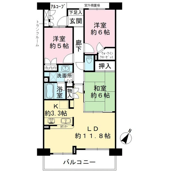 ブロッサムコートむさし野ブライト・ウイング 間取図