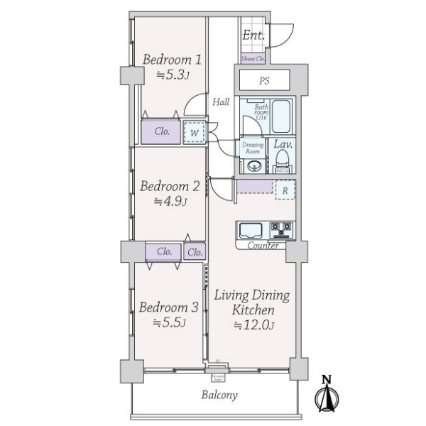 メイゾン牛込 間取図