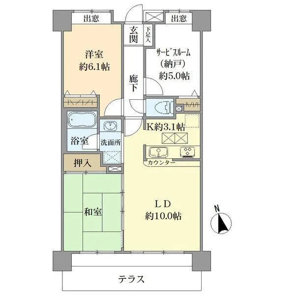 ライオンズマンション東綾瀬公園 間取図(平面図)