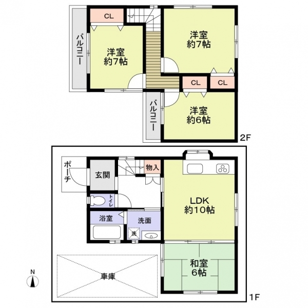 大阪市東住吉区公園南矢田３丁目 間取図