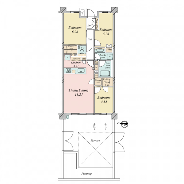 パークホームズ吉祥寺北　ザ　ガーデン 間取図