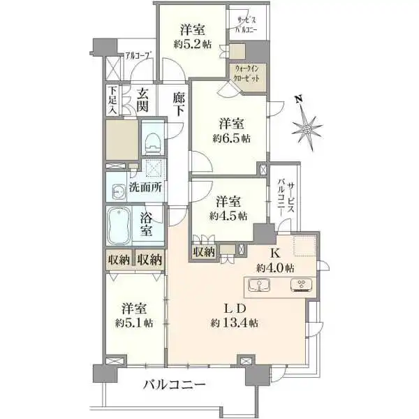 プラウド上北沢ディアージュ 間取図