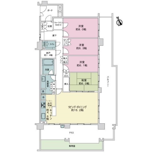 ララヒルズ７番街 間取図