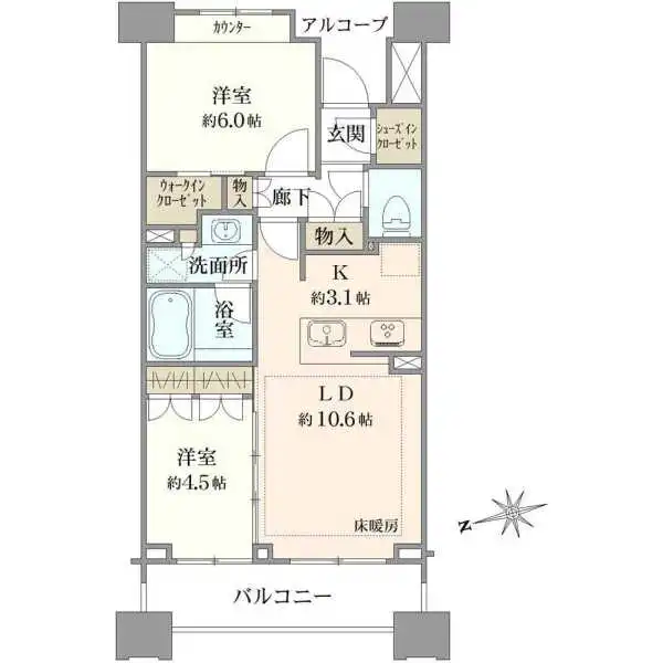 オーベル明石町レジデンス 間取図