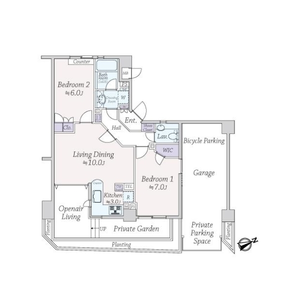 グランシティ三田・三ノ橋 間取図