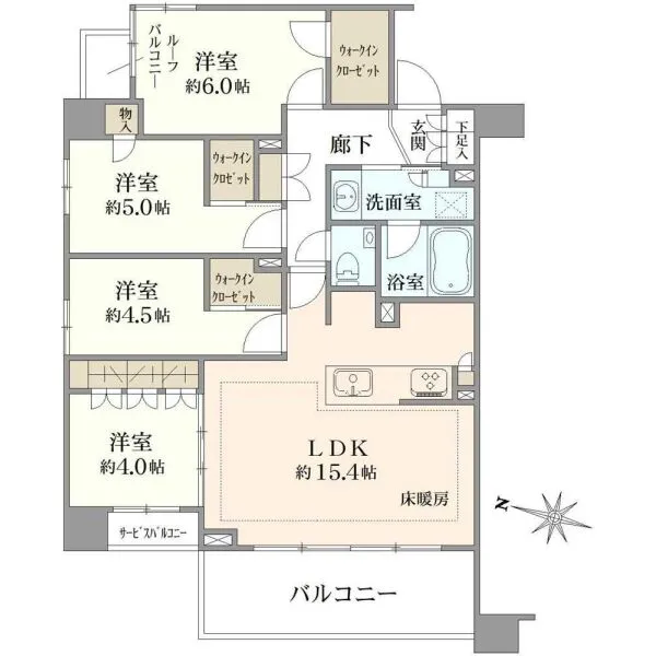 クリオ亀有ガーデンマークス 間取図