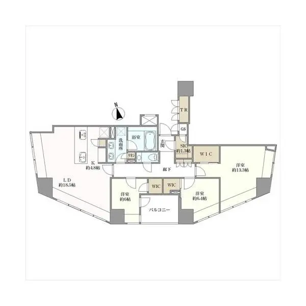 ザ・パークハウスグラン三番町２６ 間取図