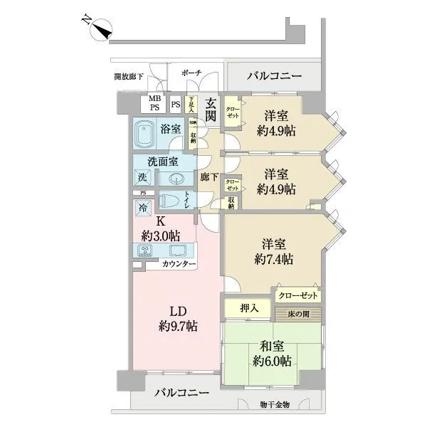ジェム草加ガーデニア 間取図