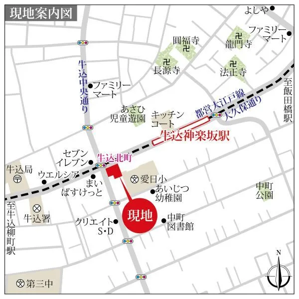 ジェイパーク神楽坂 現地案内図