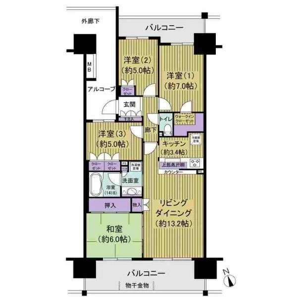 ユトリシア弐番街 間取図