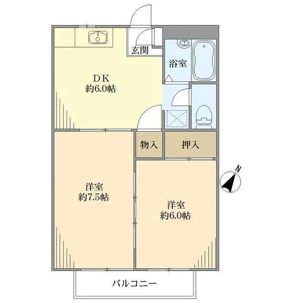 埼玉県さいたま市桜区町谷3丁目 101号室間取図
