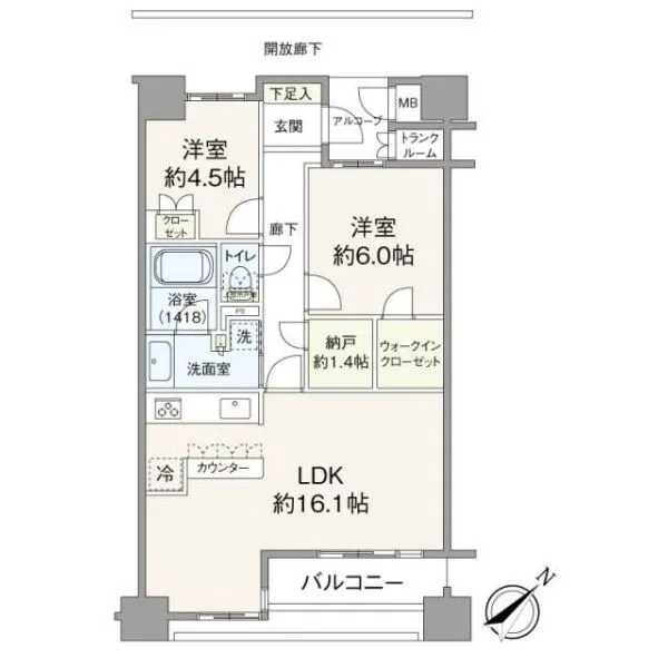 Dクラディア横浜マークス 間取り図