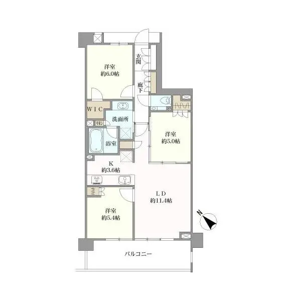 ジオ南雪谷 間取図