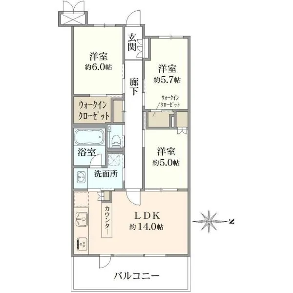 プレシス練馬中村橋 間取図