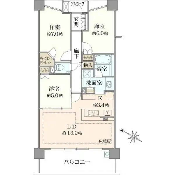 サンクタス調布ヶ丘 間取図