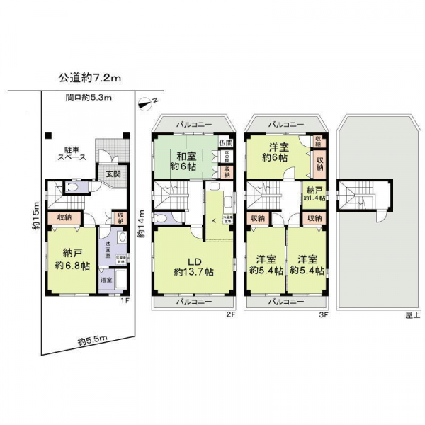 名古屋市南区北内町3丁目 間取図