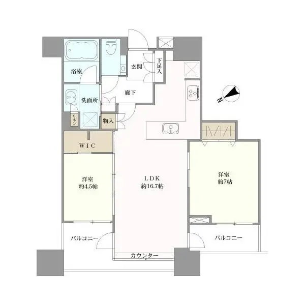 パークコート虎ノ門愛宕タワー 間取図
