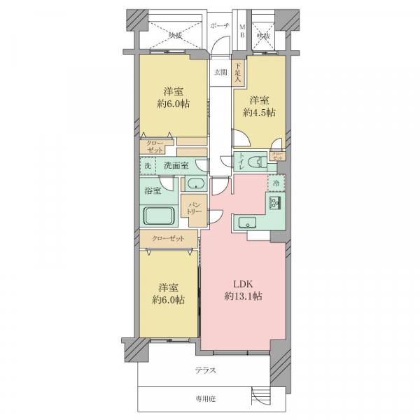 藤沢パーク・ホームズ弐番館 間取図