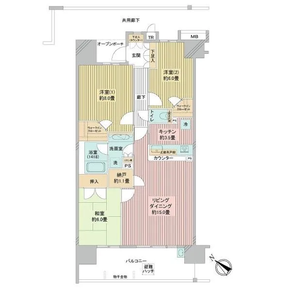 東京フロントコート 間取図