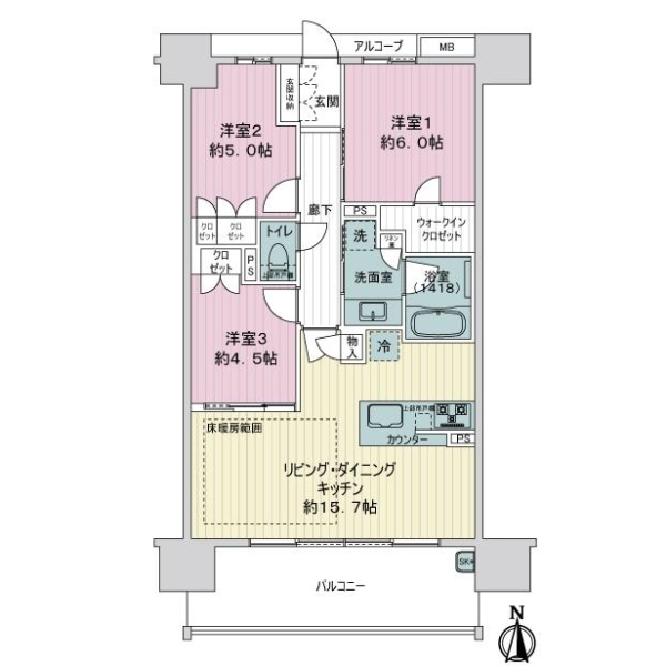 プレサンスロジェ熱田六番町 間取図