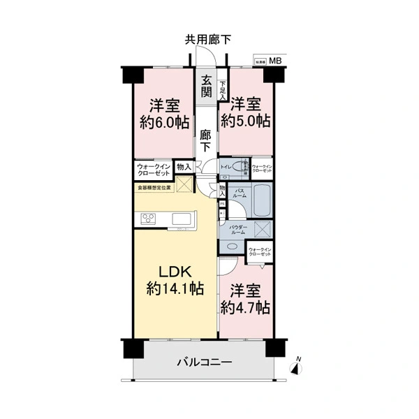 エクセレントシティ北小金 間取図