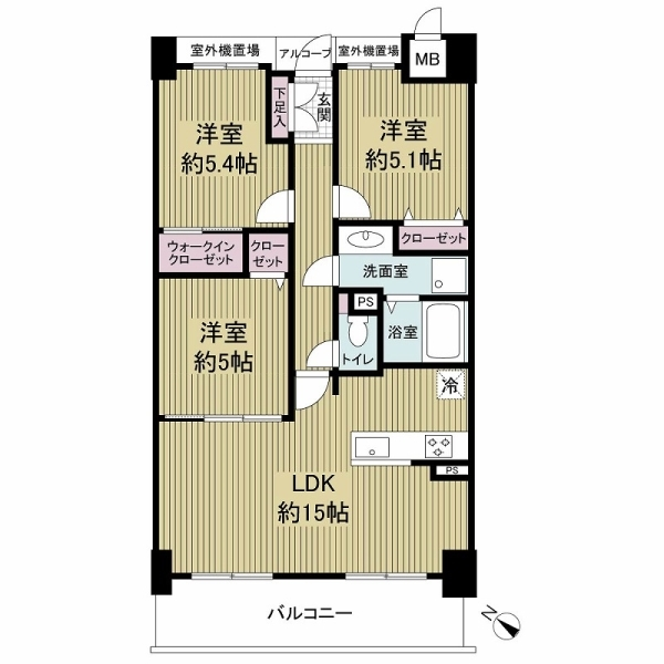 キングマンション守口 間取図