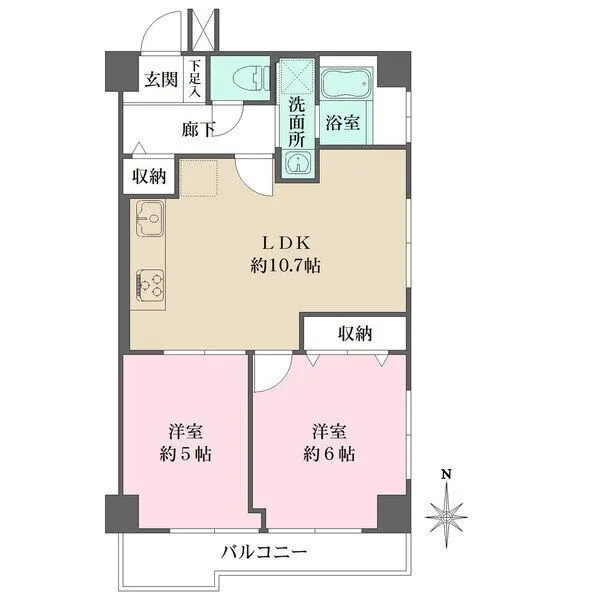 パークハイツ高島平 2026年12月リフォーム完成予定の南東角部屋2LDK