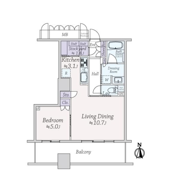 ブランズタワー大阪本町 間取図