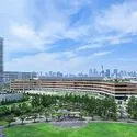 ブリリア有明スカイタワー ６階につき綺麗な庭園や、近隣の学校の様子も見ることができます。