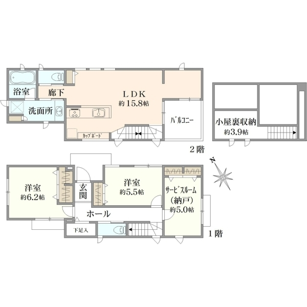 中野区沼袋２丁目 間取図