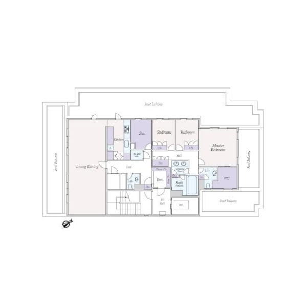 エクセラーアビタ四谷 間取図