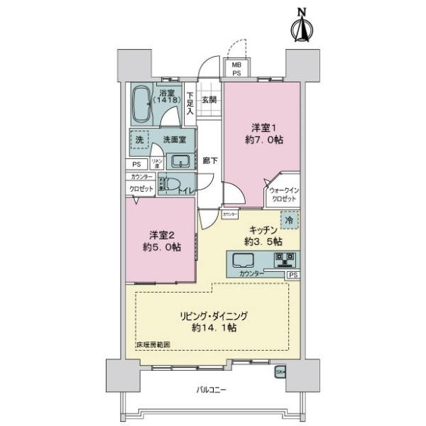 ライオンズミッドナゴヤレジデンス 間取図