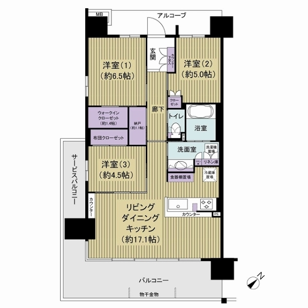 ザ・ガーデンズ東京王子カームコート 間取図